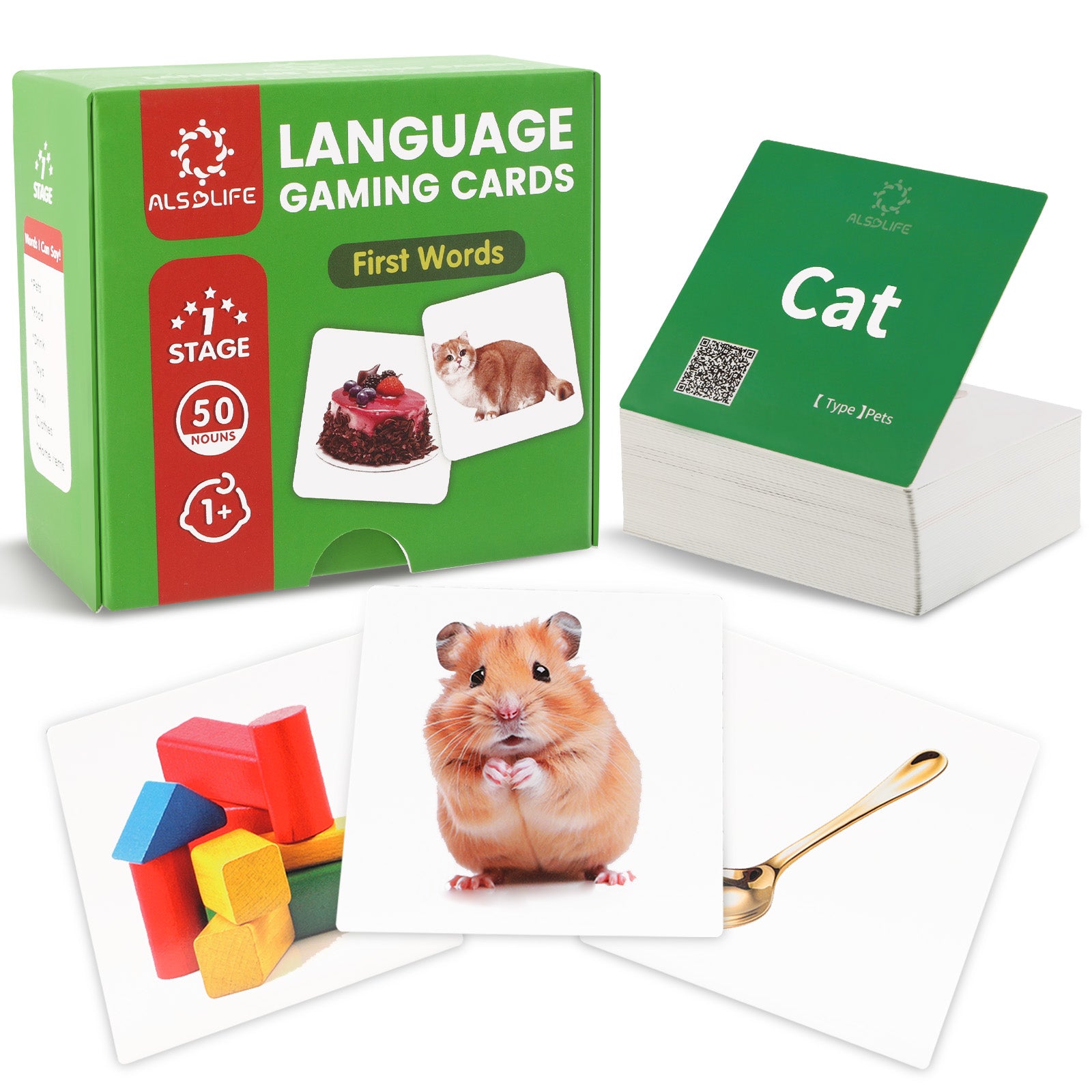 ALSOLIFE First Words Flashcards –  Stage 1 (Ages 1–2）